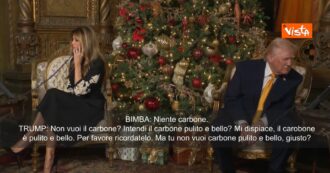 Copertina di Trump al telefono con una bambina: “Non vuoi il carbone per Natale? Guarda che è pulito e bello” – Video