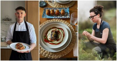 Copertina di “La parmigiana con aceto e salsa di soia? Mia nonna ha detto ‘che è sta roba?’ Volevo fare la giornalista, poi ho fatto il sanguinaccio a Masterchef e tutti sono impazziti”: la storia di Chiara e Andrea, chef under 30 che hanno conquistato Londra