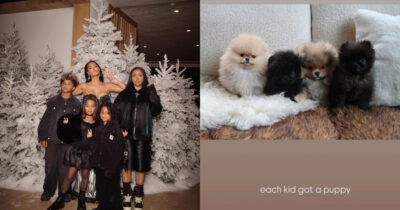 Copertina di “I cuccioli non sono peluche, manda i tuoi bambini a fare volontariato nei rifugi”: le polemiche per aver regalato un cane a ognuno dei suoi figli travolgono Kim Kardashian