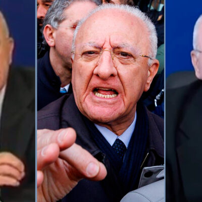 Copertina di “Miserabili mille volte”, portaseccia, lanciafiamme, mezze pippe, wurstel a colazione: 10 anni di frasi iconiche di Vincenzo De Luca | Il videoblob