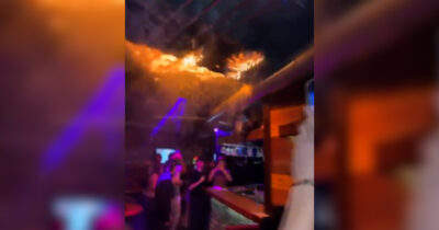 Copertina di Strage di Crans Montana, le fiamme si estendono lungo il soffitto del locale mentre i ragazzi continuano a ballare