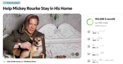 Copertina di “La raccolta fondi per pagare il mio affitto arretrato è imbarazzante oltre che umiliante”: Mickey Rourke ci ripensa? Intanto sono stati raccolti 102mila di dollari