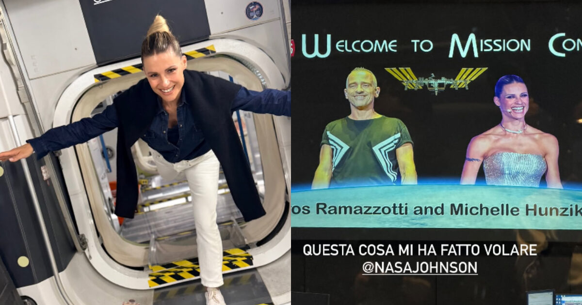 “Sono emozionatissima”: Michelle Hunziker di nuovo insieme con Eros Ramazzotti per un tour privato alla Nasa