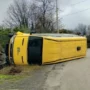 Copertina di Scuolabus si ribalta in provincia di Frosinone: a bordo sette bambini delle elementari