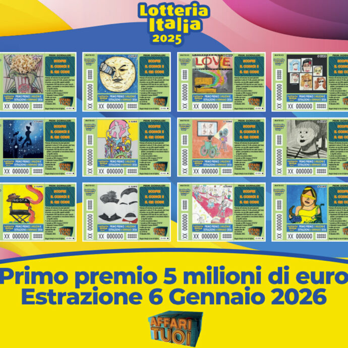Lotteria Italia 2026, il primo premio da 5 milioni vinto a Roma: ecco tutti i biglietti vincenti