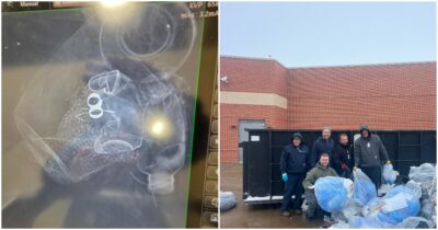 Copertina di Si toglie i preziosi anelli di famiglia per fare la radiografia e poi li perde: tutto l’ospedale si mobilita e passa ai raggi X la spazzatura per ritrovarli