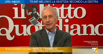 Copertina di Referendum giustizia, Travaglio rilancia su La7 la mobilitazione per la raccolta firme: “Non decide la casta ma il popolo”