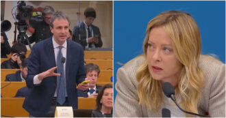 Copertina di Tensione tra Meloni e il giornalista: “Invio militari in Ucraina? Non c’è nessun veto ‘filoputiniano’ di Salvini…”