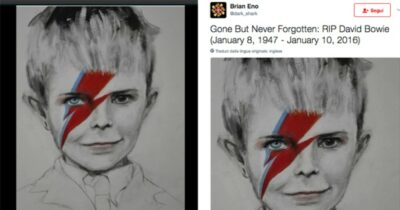 Copertina di Il giorno della morte di Bowie, una mostra per lui, Brian Eno a Roma: la mia vita intrecciata al Duca Bianco