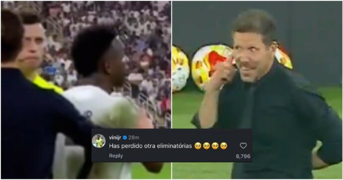 Simeone provoca Vinicius e scoppia il caos: cosa è successo in Real-Atletico