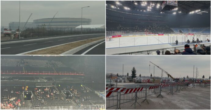 Olimpiadi invernali, l’Ice Hockey Arena di Milano è un cantiere a cielo aperto: ecco come si presenta a 26 giorni dal via
