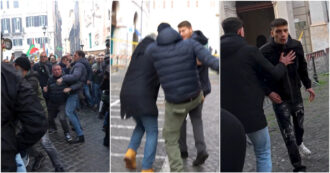 Copertina di Si presenta col Pos allo sciopero dei tassisti e viene aggredito: il video con calci e sputi dei manifestanti
