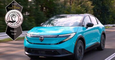 Copertina di Nissan LEAF scelta come Migliore Compatta 2026 dal Women’s Worldwide Car of the Year