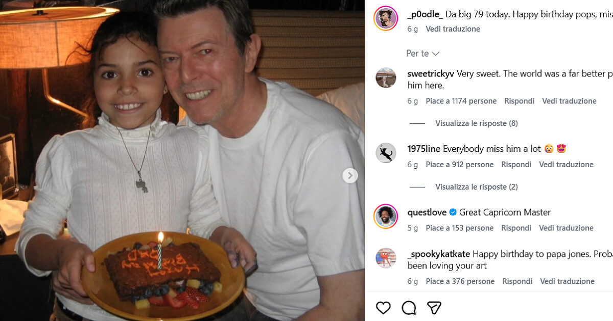 David Bowie, la figlia posta una foto con lui: così vediamo la persona oltre il personaggio