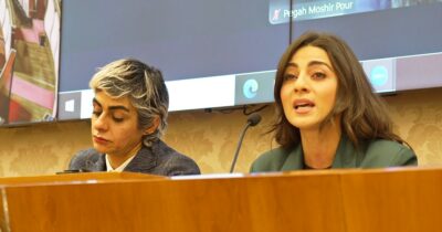 Copertina di Le attiviste iraniane Tabrizi e Haravi in Senato: “Ore di angoscia, il popolo da solo non può abbattere il regime. Non lasciatelo solo”