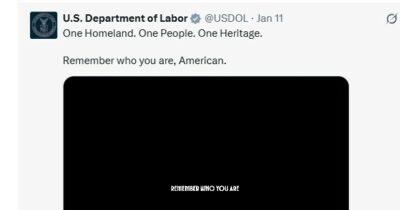 Copertina di Polemiche sui post del dipartimento del lavoro Usa: “Sembrano slogan nazisti. Svolta verso il suprematismo bianco”