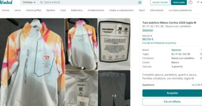 Copertina di La “nuova moda” dei tedofori: vendere illegalmente (e a cifre folli) le tute di Milano Cortina su eBay e Vinted