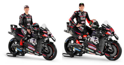 Copertina di Aprilia svela la nuova moto di Bezzecchi e Martin: nella livrea 2026 compare il leone alato – Foto