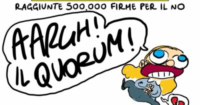 Copertina di 500.000 firme per il No