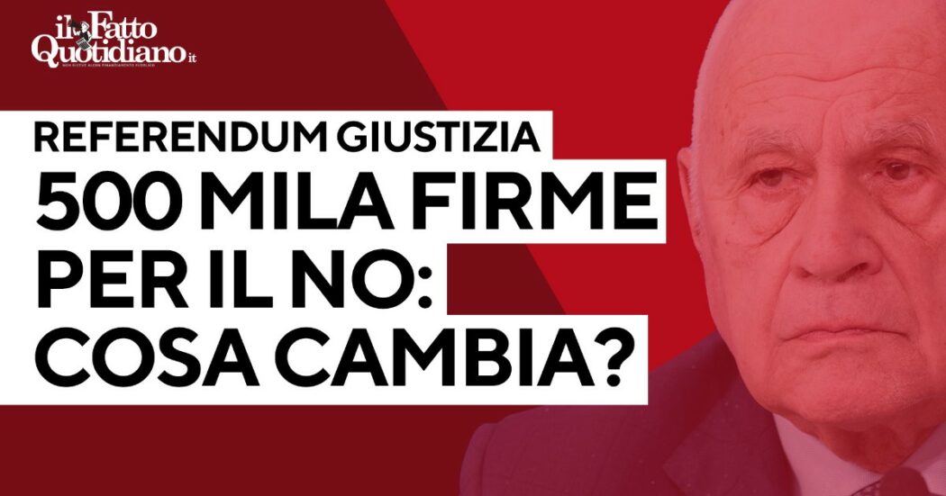 Referendum sulla giustizia, 500 mila firme per il No: cosa cambia? La diretta con Peter Gomez e Giuseppe Pipitone