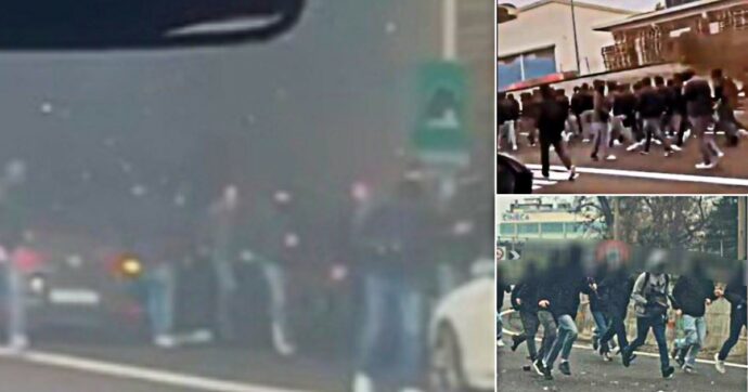 L’autostrada ostaggio degli ultras: guerriglia tra tifosi di Fiorentina e Roma sull’A1 con caschi e spranghe