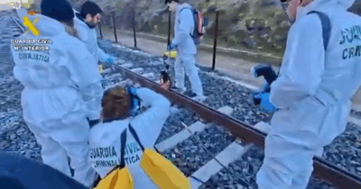 Copertina di Treni deragliati in Spagna, il video del binario “incriminato” dopo il disastro: gli esperti al lavoro