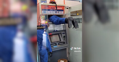 Copertina di Gatto resta incastrato in uno sportello bancomat: così i soccorsi riescono a tirarlo fuori – Video