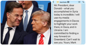 Groenlandia, nuovo record di piaggeria di Rutte: “Caro Donald, non vedo l’ora di vederti. Tuo, Mark”. E Trump pubblica il messaggio