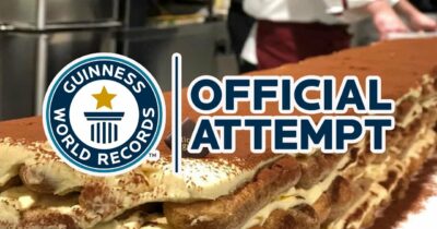Copertina di Il tiramisù più lungo al mondo sbarca a Londra: oltre 300 metri sotto la supervisione dei giudici del Guinness World Records. Sarà dedicato a Re Carlo e Camilla