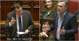 Copertina di Ponte sullo Stretto, il M5s attacca Salvini in Aula: “Vuole solo farsi il selfie col caschetto”. La replica: “Ce lo chiede l’Ue”