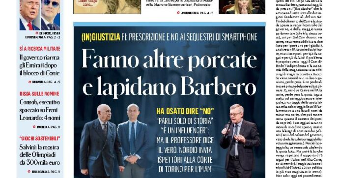 Fanno altre porcate e lapidano Barbero