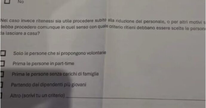 “Chi vorresti licenziare?”. Il questionario ai dipendenti di un’azienda trevigiana. La Fiom: “Gioco crudele, indignati e sconcertati”