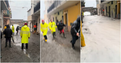 Copertina di Nubifragi in Sicilia, onda gigante invade il centro a Scaletta Zanclea: il video della fuga delle persone