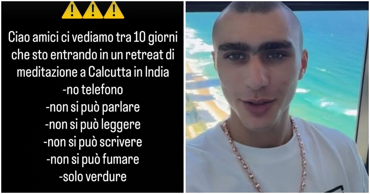 “10 giorni senza telefono, non si può parlare, non si può leggere, non si può scrivere, non si può fumare e solo verdure”: Achille Costacurta va in un retrat in India