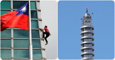 Copertina di Alex Honnold scala in diretta il Taipei 101, grattacielo di 508 metri: l’impresa a mani nude e senza corde