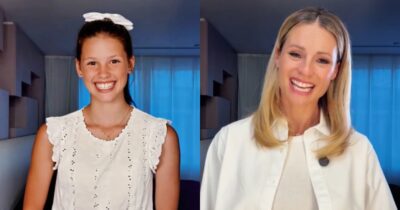 Copertina di “Sarai una donna forte e felice. Le rughe? Sono permanenti come i traumi ma più simpatiche”: Michelle Hunziker parla con sé stessa bambina, il video fatto con l’AI per il suo compleanno