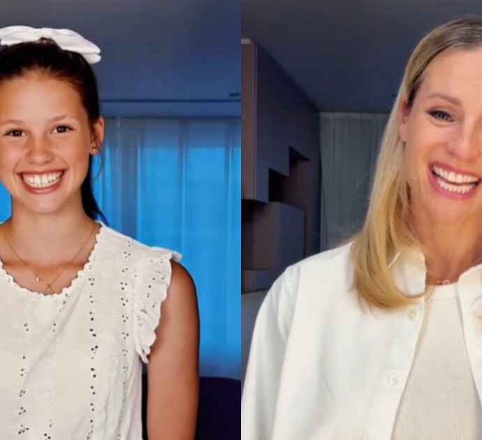 “Sarai una donna forte e felice. Le rughe? Sono permanenti come i traumi ma più simpatiche”: Michelle Hunziker parla con sé stessa bambina, il video fatto con l’AI per il suo compleanno