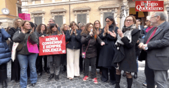 Copertina di Ddl Stupri, la protesta dei centri antiviolenza davanti al Senato: “Inaccettabile, spazza via decenni di conquiste delle donne”