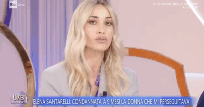 Copertina di “Mi ha minacciata dicendomi ‘stai attenta a come ti muovi e a quello che fai’. La donna che mi ha perseguitata è stata condannata a 9 mesi”: così Elena Santarelli