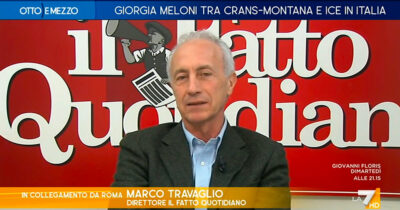 Copertina di Crans-Montana, Travaglio a La7: “Meloni contro governo svizzero? Si faccia spiegare l’abc del diritto, siamo all’analfabetismo”