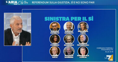 Copertina di Referendum, Carofiglio gela il fronte del Sì, da Picierno a Concia: “Non vedo gente di sinistra lì”. Su La7