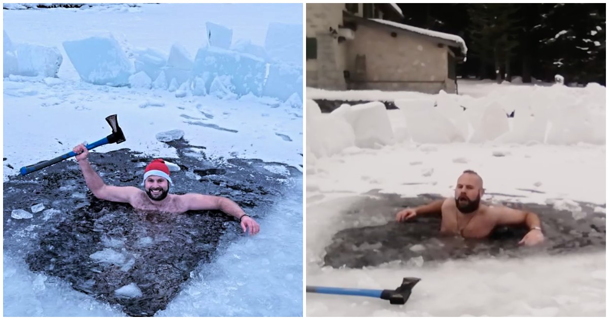 Cos’è l’ibernismo, la tecnica praticata dall'”‘uomo sottozero” Zeno Stizzoli: “C’è chi mi crede matto, chi mi fa i complimenti, chi chiede perché lo faccio”