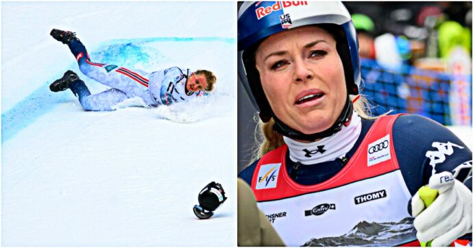 Follia Crans Montana, la discesa è troppo pericolosa: tre cadute e gara annullata. Vonn in lacrime: ko a una settimana dalle Olimpiadi