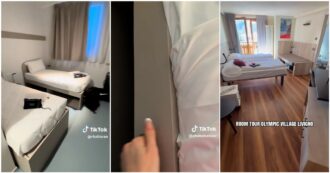 Copertina di “Questi letti non sono di cartone”: da Milano a Livigno gli atleti olimpici “provano” gli alloggi e ironizzano su Parigi 2024