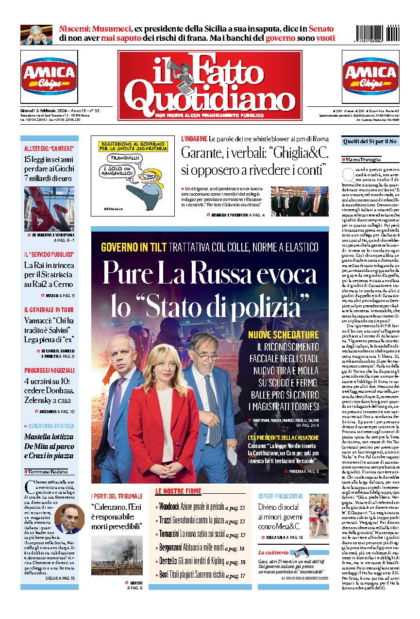 Copia del giorno de Il Fatto Quotidiano