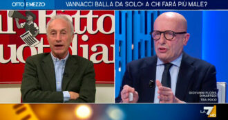 Copertina di Lite Sallusti-Travaglio. “Io arrestato per la querela di un magistrato”. “Sul tuo giornale fu scritto un grave falso”. Su La7