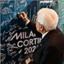 Copertina di È il giorno della fiamma olimpica a Milano: arrivato Vance. Mattarella firma il “murale della tregua”. Città in tilt: le strade bloccate