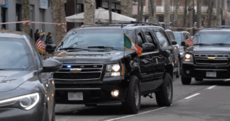 L'imponente corteo di auto di Jd Vance a Milano: decine di mezzi al seguito del vicepresidente Usa