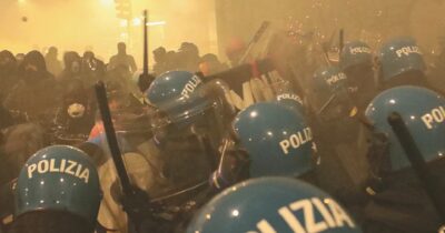Copertina di Meloni, attacco sui social dopo le proteste e gli scontri: “Nemico dell’Italia chi manifesta contro le Olimpiadi”