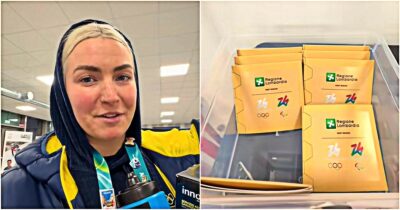 Copertina di “Ecco dove trovare i preservativi nel Villaggio Olimpico”: la scoperta della pattinatrice Olivia Smart – Video